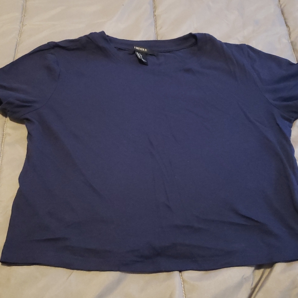 Navy blue crop top